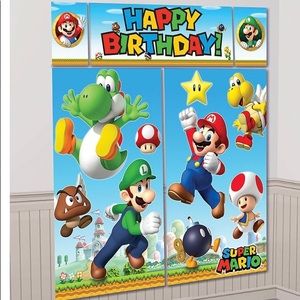Super Mario Scene Setter with Photo Booth Props